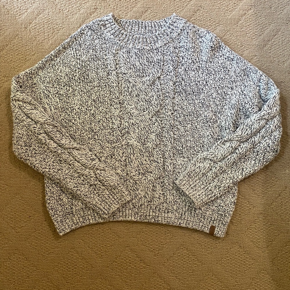 Roots Salt and Pepper Cable Knit Sweater
